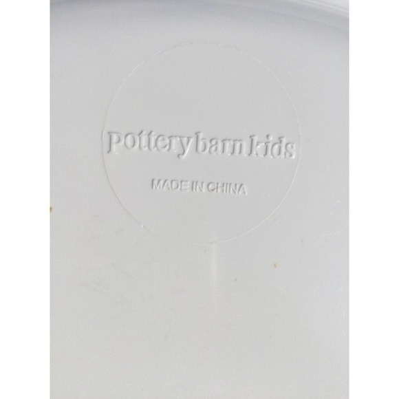 Pottery Barn Children’s Melamine Plate Kids White 8.5” Toddler Lamb Munch Baby - Picture 8 of 9